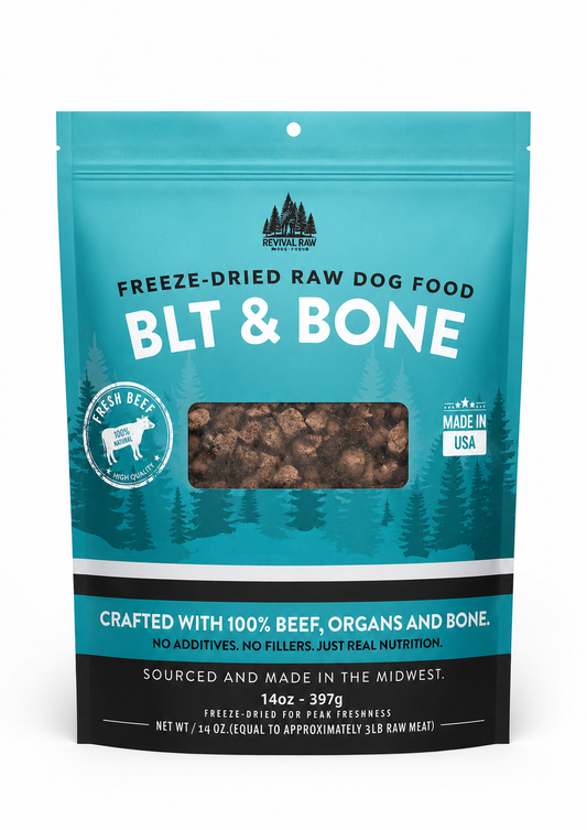 Legacy Freeze Dried Raw Beef BLT + Ground Bone – 14oz