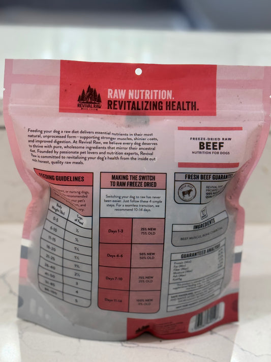 Freeze Dried Raw Beef Dog Food